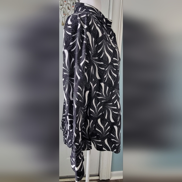 Pendleton Button Down Top Jacket Women's 16 Black & White Geometric 100% Cotton - Picture 4 of 13